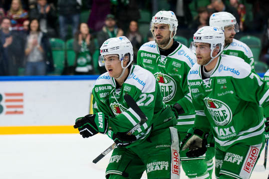 Rögles Sebastian Wännström jublar
