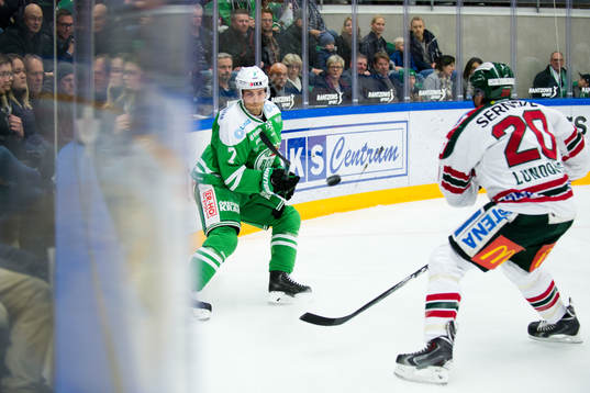 Rögles Partik Cehlin och Frölundas Joel Lundqvist