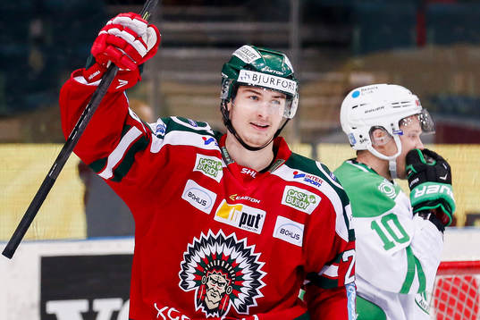 Frölundas Johan Sundström jublar