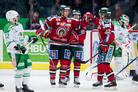 Frölundas Joel Lundqvist, Ryan Lasch och Artturi Lehkonen