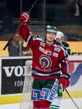 Frölundas Johan Sundström jublar