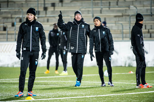 Pawel Cibicki, assisterande tränare Olof Persson och