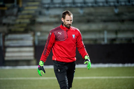 Målvakt Johan Wilandunder fotbollslaget Malmö FFs första