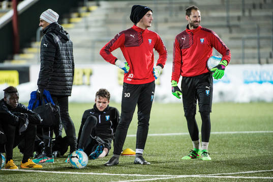 Målvakterna Marko Johansson och Johan Wiland