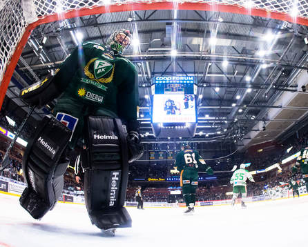 Färjestads målvakt Justin Pogge