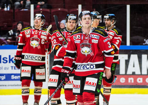 Malmö Redhawks Magnus Häggström, Jeremias Augustin,