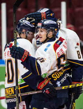 Djurgårdens Tomi Sallinen, Marcus Sörensen och Mikko
