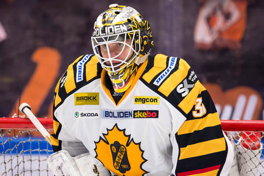 Skellefteås målvakt Markus Svensson deppar