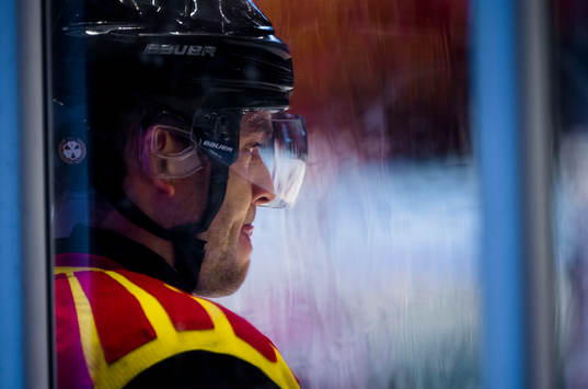 Brynäs Ponthus Westerholm före ishockeymatchen i SHL