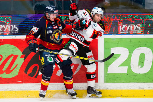 Djurgårdens Henrik Eriksson och Malmö Redhawks Eric