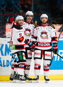 Malmö Redhawks Joey Tenute jublar