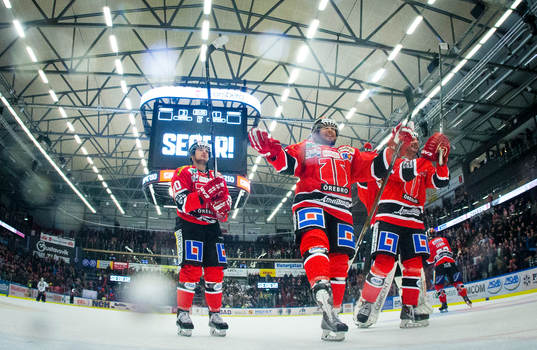 Örebros Libor Hudacek, Greg Squires och Justin Hodgman