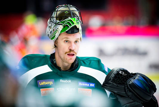 Färjestads målvakt Justin Pogge