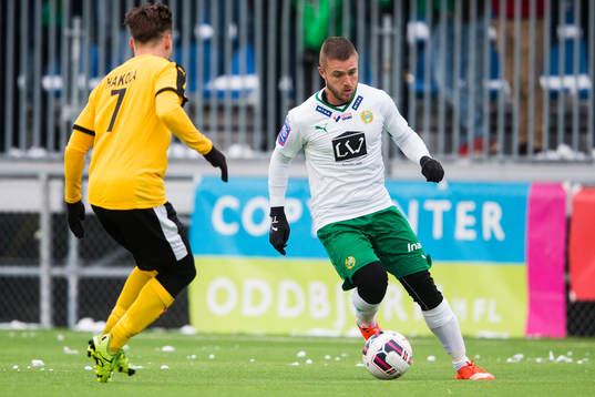 KuPS Juha Hakola bevakar Hammarbys Mats Solheim