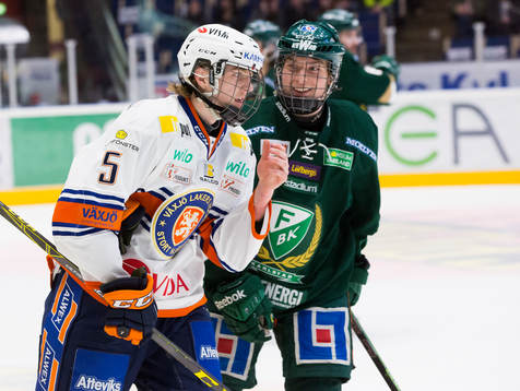 Växjös junior Linus Högberg och Färjestads junior