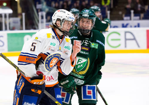 Växjös junior Linus Högberg och Färjestads junior