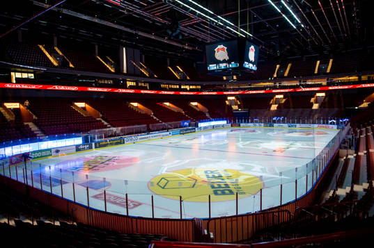 Interör över Malmö Arena