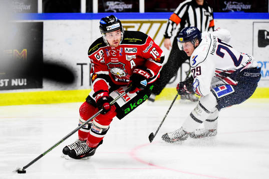Malmö Redhawks Magnus Häggström och Linköpings Gabriel