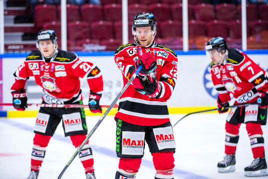 Malmö Redhawks Christoffer Forsberg, Jeremias Augustin och