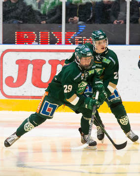 Färjestads Oskar Steen och Joel Eriksson Ek