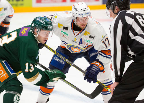 Färjestads Linus Persson  och Växjös Alexander Johansson