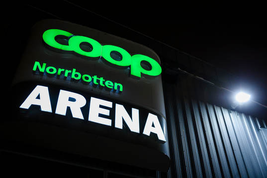Coop Norrbotten Arena skylten