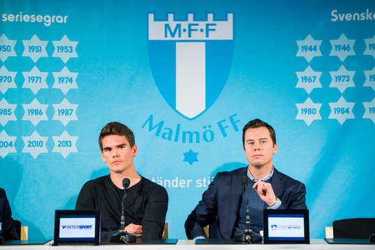 Vidar Örn Kjartansson och sportchef Daniel Andersson