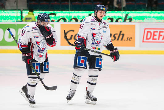 Linköpings Rhett Rakhshani och Garrett Roe deppar