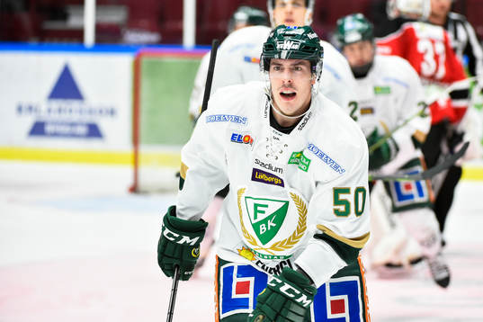 Färjestads Sebastian Erixon jublar