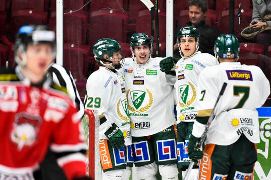 Färjestads Oskar Steen, Sebastian Erixon, Joel Eriksson Ek