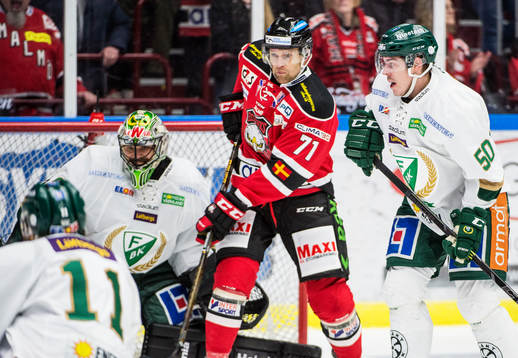 Malmö Redhawks Mathias Tjärnqvist mot Färjestads