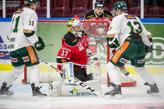 Malmö Redhawks målvakt Jonas Gunnarsson deppar med