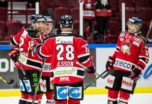 Malmö Redhawks Andreas Thuresson jublar åt 2-2 med