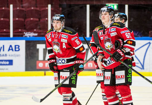 Malmö Redhawks Magnus Häggström och Fredrik Händemark