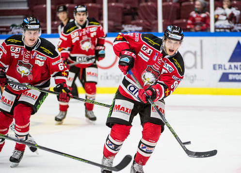 Malmö Redhawks Fredrik Händemark, Nils Andersson och