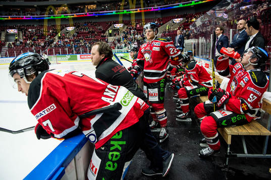 Malmö Redhawks Nils Andersson, Jeremias Augustin och Johan