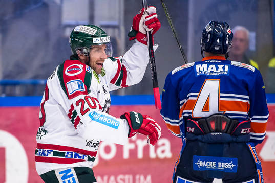 Frölundas Joel Lundqvist jublar