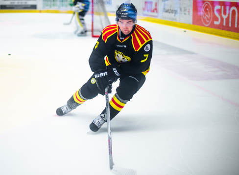Brynäs Ponthus Westerholm före ishockeymatchen i SHL