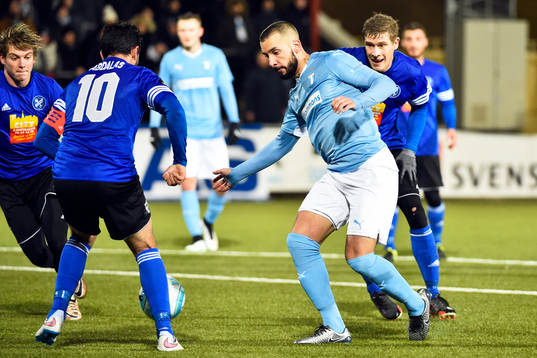 Fremad Amagers Mohammed Abdalas och Morten Rasmussen och