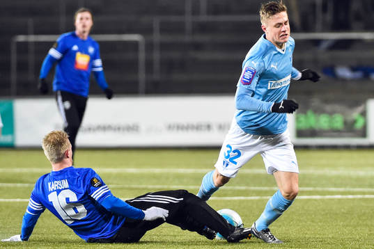 Fremad Amagers Kristian Karsum och Malmös Mattias Svanberg