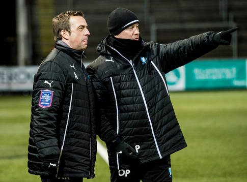 Malmös tränaren Allan Kuhn och assisterande tränare Olof