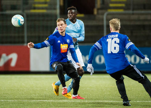 Fremad Amagers Morten Rasmussen och Kristian Karsum mot