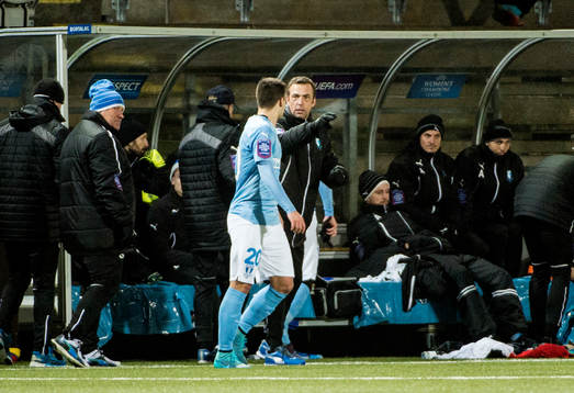 Malmös tränaren Allan Kuhn och Vladimir Rodic