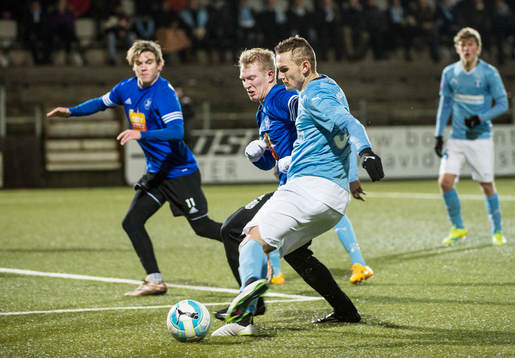 Malmös Piotr Johansson mot Fremad Amagers Kristian Karsum
