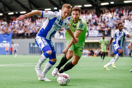 IFK Göteborgs Gustav Engvall och Sarpsborgs Anders Östli