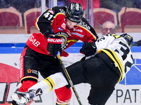 Luleås Ilari Melart och Brynäs Nick Johnson