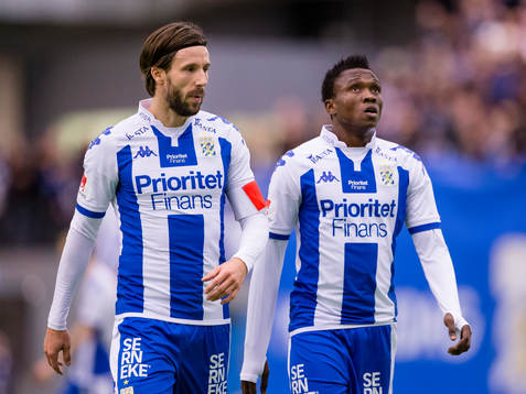 IFK Göteborgs Mattias Bjärsmyr och Prosper Kasim