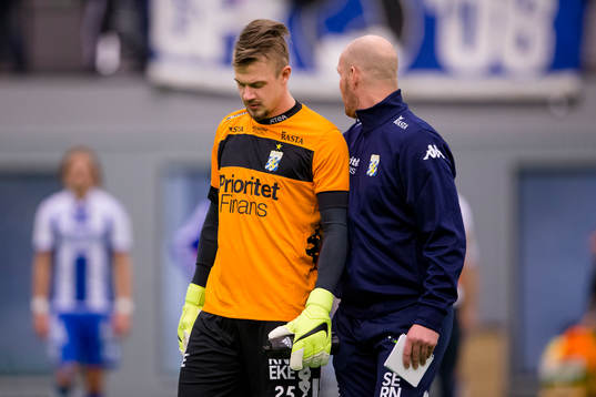 IFK Göteborgs målvakt Erik Dahlin och målvaktstränare
