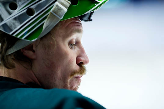 Färjestads målvakt Justin Pogge