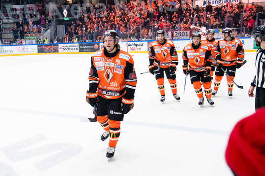 Karlskronas Jesper Olofsson har gjort 5-0 och jublar